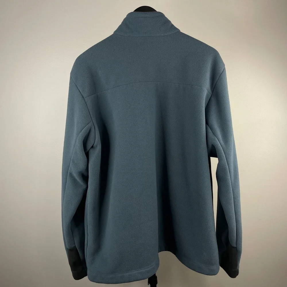 The North Face Mens Full Zip Sherpa Lined Fleece Jacket Blue Gray Large CUA6